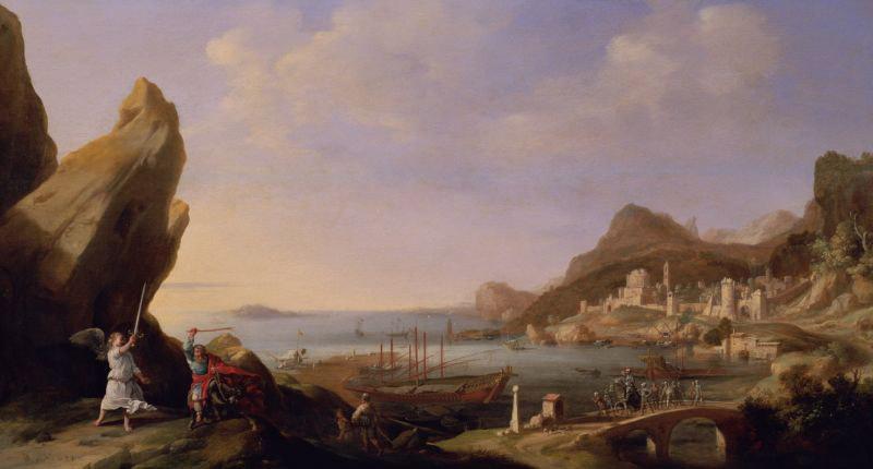 Bartholomeus Breenbergh Coastal Landscape with Balaam and the Ass